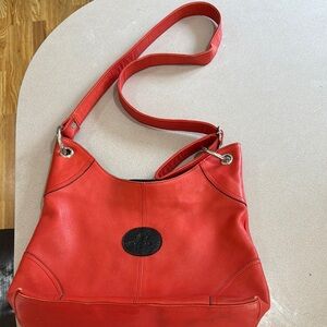 Red Leather Shoulder Bag